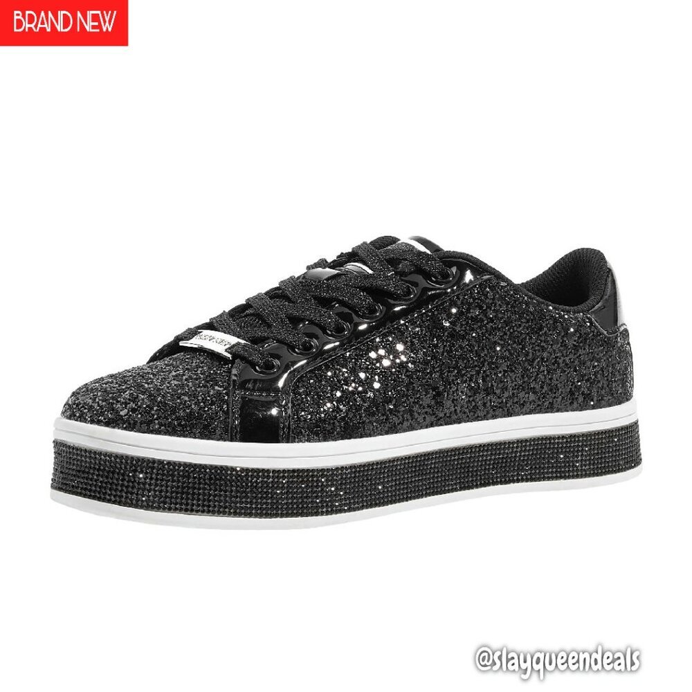 Women's Platform Glitter Sneakers Wedding Bridal Walking Shoes